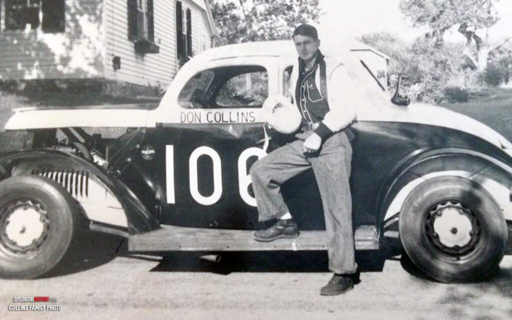 Black and white abstract pattern with concentric circles and wave shapes.