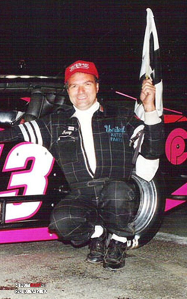 Black and white abstract pattern with concentric circles and wave shapes.